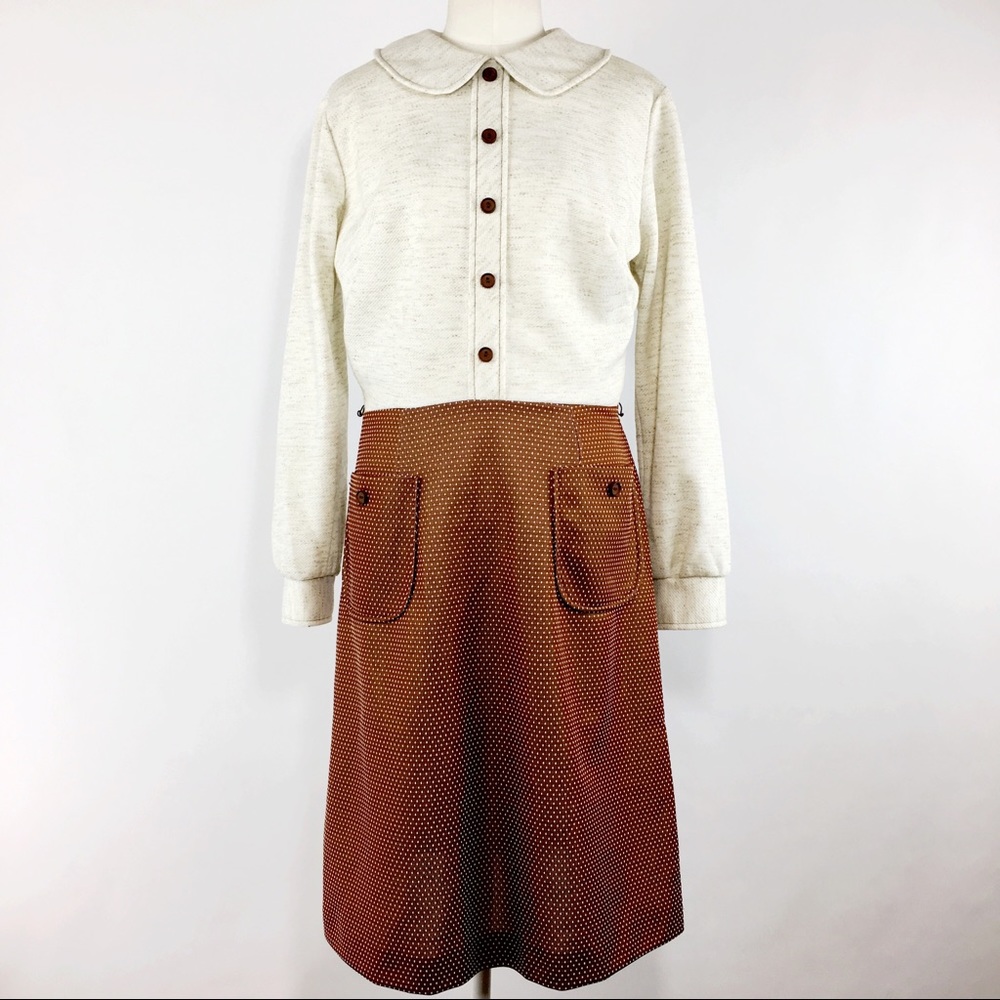 [VTG] LS Peter Pan Collar Dress